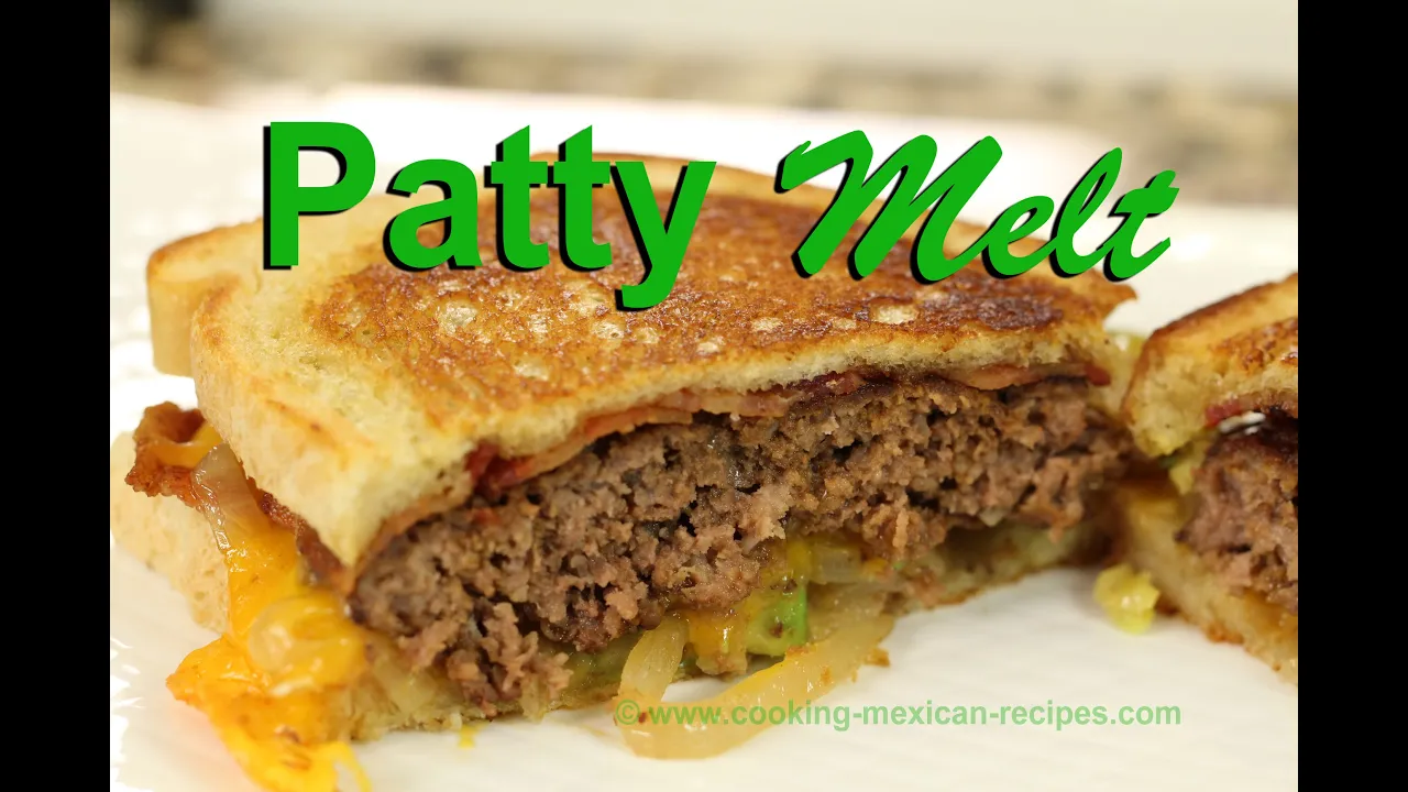 How To Make A Patty Melt With Avocado, Bacon, Cheese, Caramelized Onion   Rockin Robin Cooks