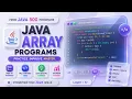 Java Array Programs 8 Find Copy array Print array Java 500 Programs Series Arrays