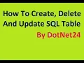 How to create and Table in sql 2012 Bangla Tutorial dotNet24 School