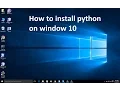 how to install python on windows10