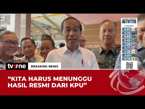 Presiden Jokowi Beri Tanggapan soal Unggulnya Penghitungan Cepat Prabowo-Gibran