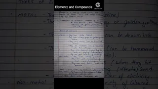 Elements and compounds Best Notes