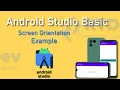 Android Screen Orientation example - Android Studio Tutorial