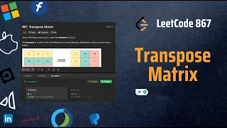 Transpose Matrix - Simple and Elegant Interview Solution