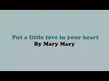 Put a little love in your heart - Mary Mary (Film Version)