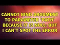 Cannot bind argument to parameter Path because it is null but I can t spot the error