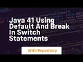 Java 41 using default and break in switch statements