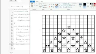 C Program Equilateral Triangle using recursion