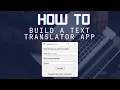 How To Make A Translator App In Python