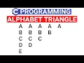 String Triangle Pattern in C Alphabet Triangle Pattern Using C Program - C Language in Hindi