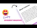 Creating Gradient Shadow Using HTML CSS