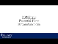 EGME-333 Concept of a Streamfunction in Potential Flow - CSU Fullerton Mechanical Engineering