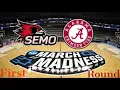 1 Alabama VS 16 SE Missouri State Round Of 64:Ncaa Basketball 10 March Madness Simulation