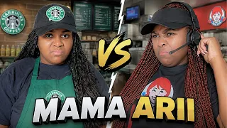 FAST FOOD EMPLOYEES ARE TOO REAL | Try Not To Laugh Watching Mama Arii Compilation