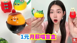小賣部1元月薪喵盲盒，裡面能找到好東西嗎？ #解壓縮玩具 #月薪喵