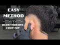 EASY Burst Mohawk Crop Top Fade Haircut - POV Full Uncut Barber Tutorial Hispanic Hair