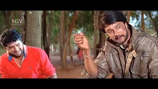 kiccha sudeep decent ragging rekha in college comedy scene huchha kannada movie