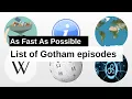 List of Gotham episodes As Fast As Possible