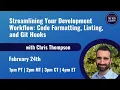 Streamlining Your Development Workflow Code Formatting Linting and Git Hooks with Chris Thompson