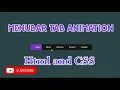 Animated navigation bar in html and hover animation effects