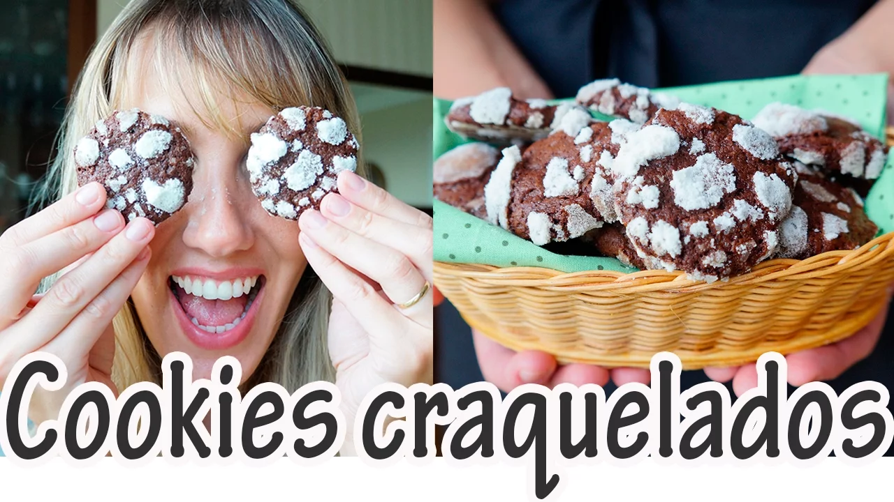 COOKIES CRAQUELADOS DE CHOCOLATE I RECEITAS E TEMPEROS