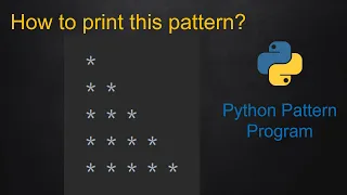 8 Python Pattern Program - Right Angle Triangle without using any pre-defined method using While loop