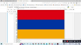 flag of Armenia Python turtle library Python for beginners