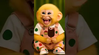 This Monkey Is Eating Ice Cream 