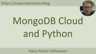 MongoDB Cloud and Python
