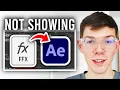 How To Fix Plugins Not Showing Up In After Effects - Step By Step
