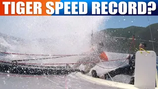 HOBIE TIGER High wind speed run  Flat water speed record