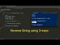 program to reverse string java programming