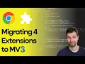 Migrating 4 simple Chrome Extensions from Manifest Version 2 to 3