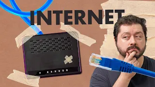 A internet é pendurada por fita crepe