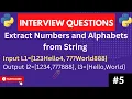 How to extract Numbers and Alphabets from a given String in Python extract char from string