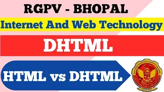 Introduction to DHTML Difference HTML And DHTML IWT