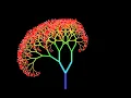 Fractal Tree 01 by Python with source code