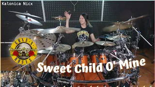 sweet child o mine guns n roses drum cover by kalonica nicx