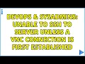 DevOps SysAdmins Unable to SSH to server unless a VNC connection is first established