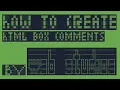 How to Create HTML Box Comments