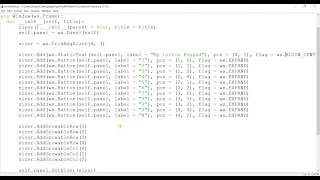 wxPython Layout Sizer GridBagSizer Tutorial