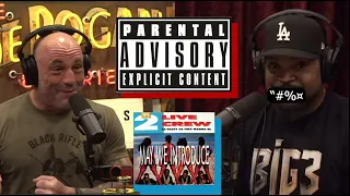 Joe Rogan Ice Cube how the parental advisory sticker was made