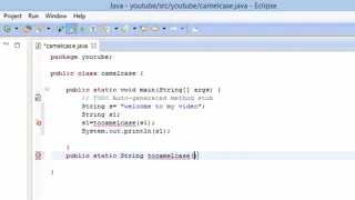 Java program to convert string in to camelcase Camelcase conversion java program