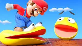 Pacman 3D against them all video animation