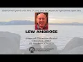 Lew Ambrose Mass of Christian Burial March 6 2023