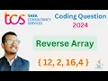 Reverse a given Array TCS NQT 2024 preparation Java Hindi
