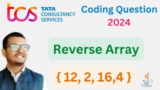 Reverse a given Array TCS NQT 2024 preparation Java Hindi