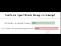 Allow only numbers or string in TextBox using JavaScript
