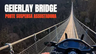 Atravessei a Geierlay Bridge 😱 A Ponte Suspensa Mais Assustadora da Alemanha | Honda Goldwing