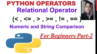 Python Operator Part 2 Relational Operator Numeric and String Comparison XI IP CS CBSE